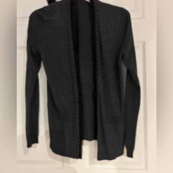 Loft charcoal gray long open sweater size small. - Picture 3 of 7